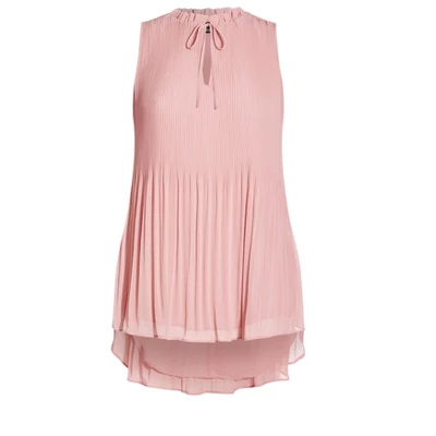 Women's Plus Size Adore Pleat Top - Rose Pink | CITY CHIC - Image 2