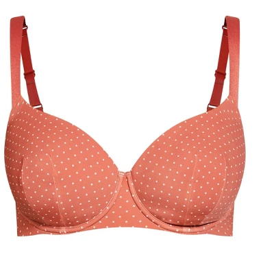 Women's Plus Size Smooth & Chic T-Shirt Bra - Rose Spot | CITY CHIC - Image 2