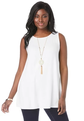 Jessica London Women’s Plus Size Sleeveless Swing Tunic - Image 3