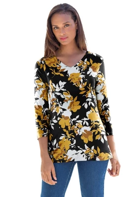 Jessica London Women’s Plus Size V-Neck Tee - Image 6