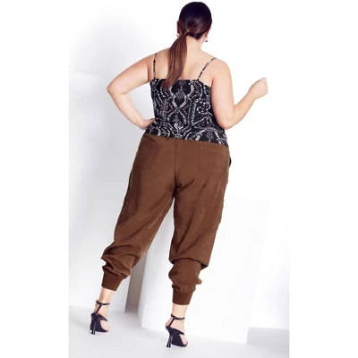 Women's Plus Size Exotic Tile Top - Black | CITY CHIC