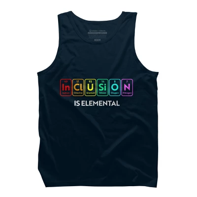 Design By Humans Inclusion Is Elemental Flag Rainbow Periodic Table By CyanidieTank Top - Image 3