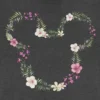 Junior's Mickey & Friends Floral Logo Festival Muscle Tee