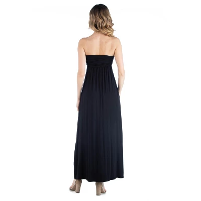 24seven Comfort Apparel Sleeveless Empire Waist Maternity Maxi Dress - Image 2
