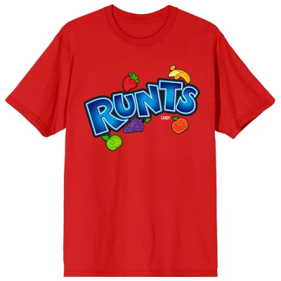 Runts Logo With Scattered Fruit Crew Neck Short Sleeve Red Women's T-shirt - Image 6