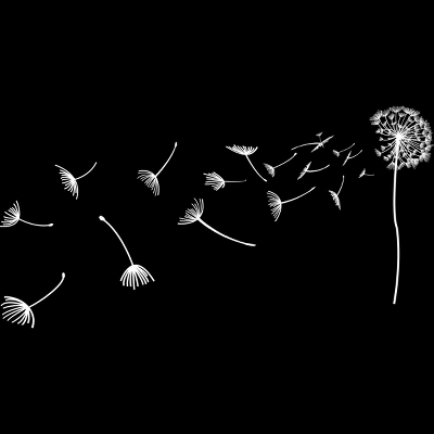 Junior's Design By Humans Dandelion In The Wind By Gegogneto T-Shirt