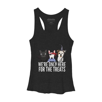 Women's Design By Humans Dog Halloween - We're Only Here For The Treats By PedigreePrints Racerback Tank Top - Image 10