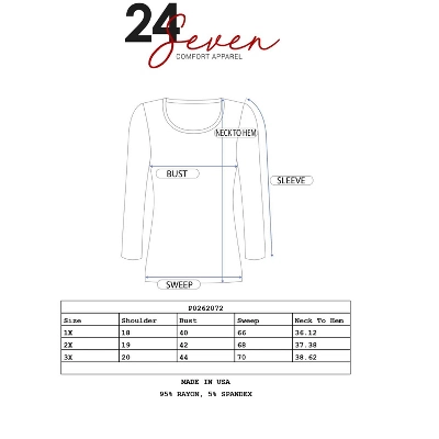 24seven Comfort Apparel Women's Plus Hi Lo T Shirt - Image 3