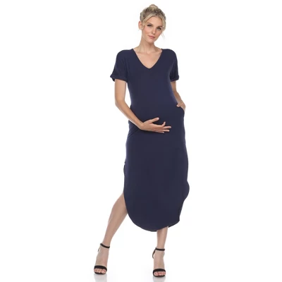 Maternity V-neck Maxi Dress - Image 6