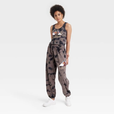 Women's Afro Unicorn Graphic Tank Top - Brown Tie-Dye - Image 2