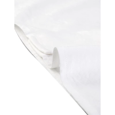 Allegra K Women's Summer Lapel V Neck Short Sleeve Work Button Down Shirts - Image 4