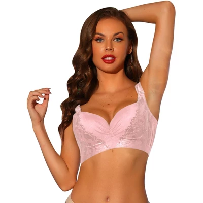 Allegra K Women's Push Up Wide Straps High Back Full Coverage Underwire Bra - Image 6