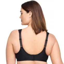 Glamorise Womens Low Cut WonderWire Lace Underwire Bra 1240 Black