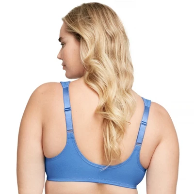 Glamorise Womens WonderWire Front-Closure Underwire Bra 1245 Blue