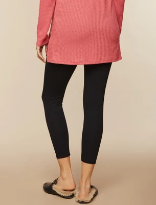 Basic Secret Fit Belly Maternity Crop Leggings | Motherhood Maternity - Image 2