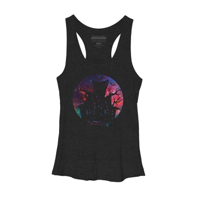 Women's Design By Humans Halloween Home By Durungkapok Racerback Tank Top - Image 3
