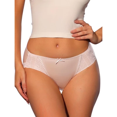 Allegra K Women's Satin Mid-Rised Comfortable Lace Trim Breathable Briefs - Image 7