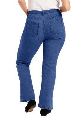 June + Vie By Roaman's Women’s Plus Size Curvie Fit Bootcut Jeans - Image 2