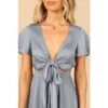 Petal And Pup Womens Amanda Hi Lo Tie Front Dress