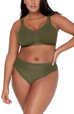 Curvy Couture Women's Cotton Luxe Unlined Wireless Bra - Image 11