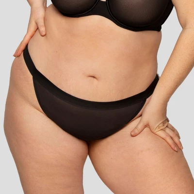 Curvy Couture Women's Plus Size Sheer Mesh String Bikini Panty - Image 6