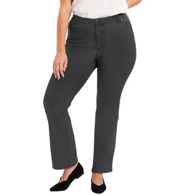 June + Vie By Roaman's Women’s Plus Size Curvie Fit Bootcut Jeans - Image 6