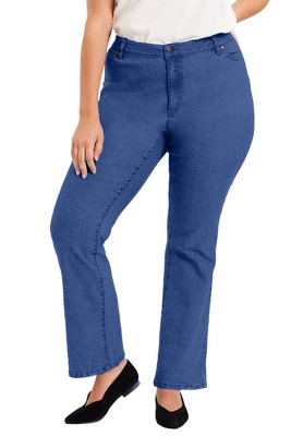 June + Vie By Roaman's Women’s Plus Size Curvie Fit Bootcut Jeans - Image 10