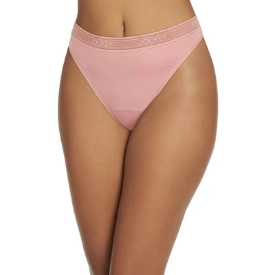 Jockey Women's Worry Free Microfiber Light Absorbency Thong - Image 5