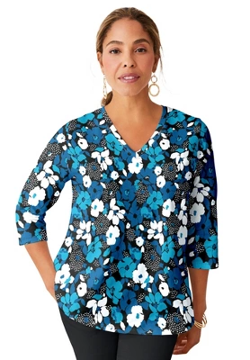 Jessica London Women’s Plus Size V-Neck Tee - Image 12