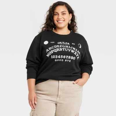 Hasbro Women's Halloween Ouija Board Graphic Sweatshirt - Black - Image 4