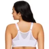 Glamorise Womens MagicLift Front-Closure Posture Back Wirefree Bra 1265 White