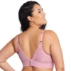 Glamorise Womens Bramour Gramercy Luxe Lace Bralette Wirefree Bra 7012 Mauve