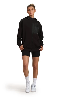 Members Only Women's Full Zip Oversized Hooded Sweatshirt - Image 3