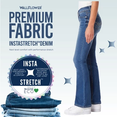WallFlower Women's Legendary Bootcut Mid-Rise Insta Stretch Juniors Jeans (Standard And Plus) - Image 4