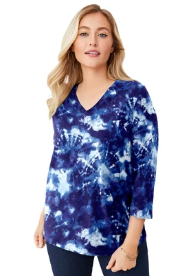 Jessica London Women’s Plus Size V-Neck Tee - Image 13