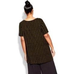 Women's Plus Size Jules Spliced Tunic - Animal Dot | ZIM & ZOE