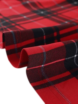 Allegra K Women's Gothic Vintage Plaid Ajustable Strap Sleeveless Lace-Up Dresses - Image 3