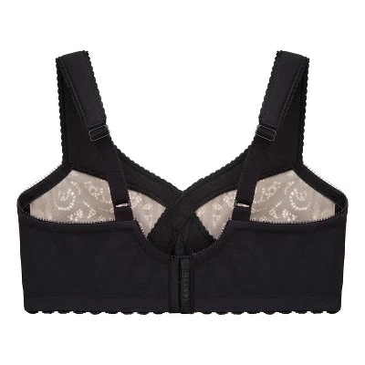 Glamorise Womens MagicLift Cotton Support Wirefree Bra 1001 Black - Image 4
