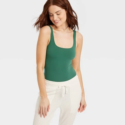 Women's 4-Way Stretch Tank Bodysuit - Auden™ Green - Image 2
