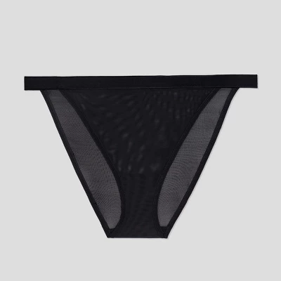 Curvy Couture Women's Plus Size Sheer Mesh String Bikini Panty - Image 2