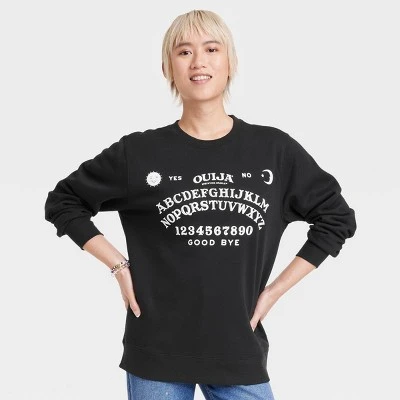 Hasbro Women's Halloween Ouija Board Graphic Sweatshirt - Black - Image 3