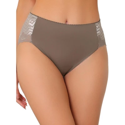 Agnes Orinda Women's Plus Size Panties Underwear Lace Breathable Mid Waist Stretch Briefs - Image 8