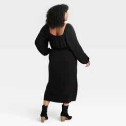 Women's Long Sweetheart Woven Empire Waist Dress - Ava & Viv™