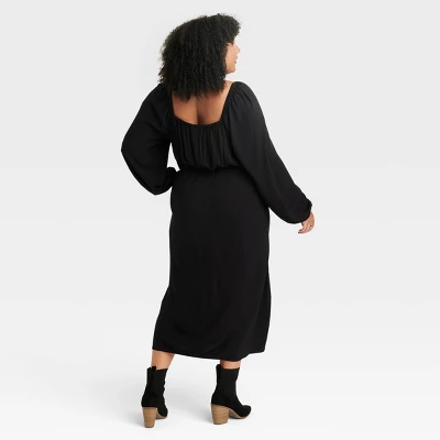 Women's Long Sweetheart Woven Empire Waist Dress - Ava & Viv™