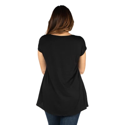 24seven Comfort Apparel Women's Plus Hi Lo T Shirt - Image 2