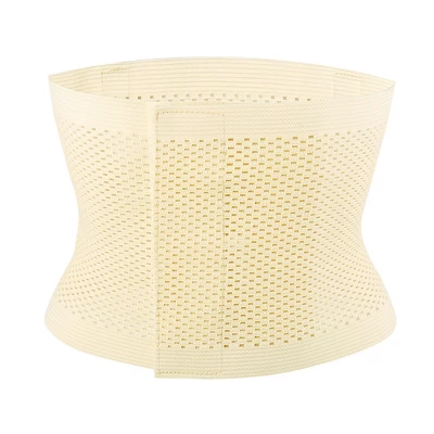 Unique Bargains Mesh Breathable Postpartum Belly Abdominal Shaping Belt Waist Wrapping Shaper Cincher Corset Shapewear Beige L - Image 5