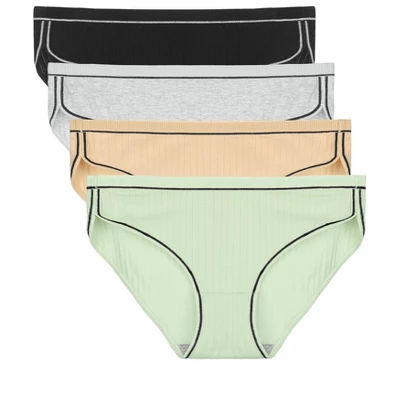 Agnes Orinda Women Plus Lingerie Soft Cotton Panties Briefs 4 Pack - Image 5