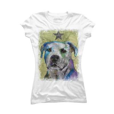 Junior's Design By Humans PIT BULL TERRIER By Creese T-Shirt - Image 4