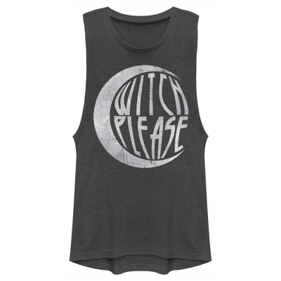 Junior's CHIN UP Halloween Witch Please Festival Muscle Tee - Image 3