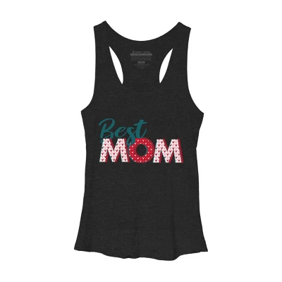 Women's Design By Humans Best Mom Heart Pattern By Semir Racerback Tank Top - Image 3